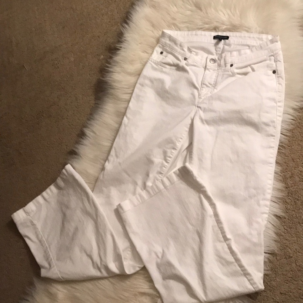 Eileen Fisher 2 white wide leg jeans